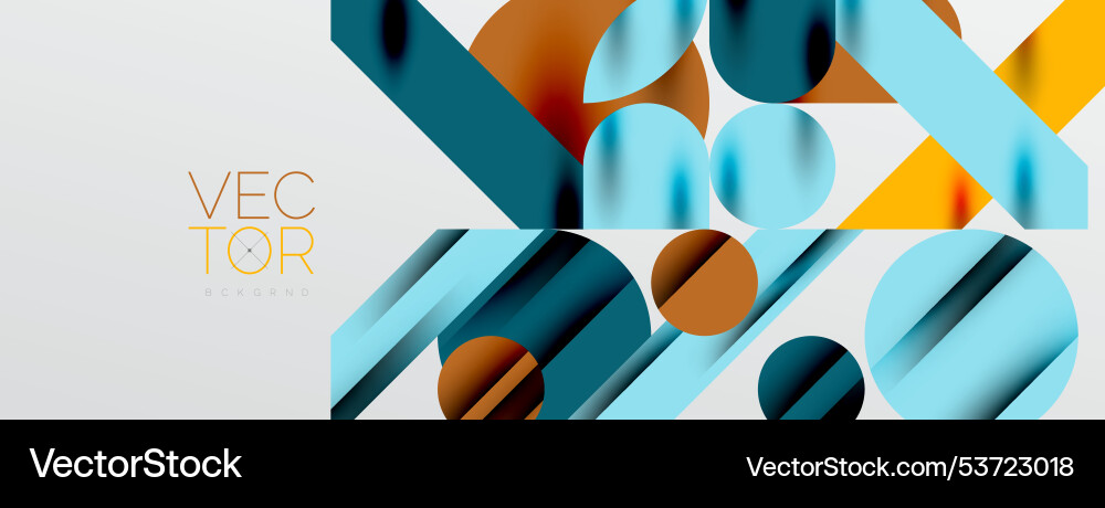 Colorful simple dynamic geometric forms circles Colorful simple dynamic geometric forms circles Vector Image