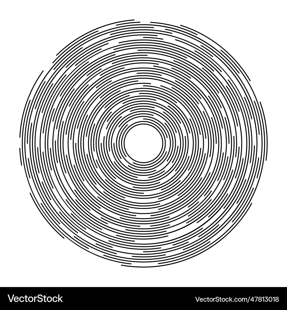 Concentric segments of circles lines following Concentric segments of circles lines following vector image