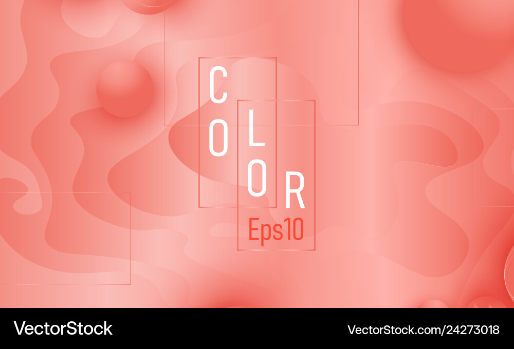 Coral color background fluid shapes pattern Coral color background fluid shapes pattern vector image