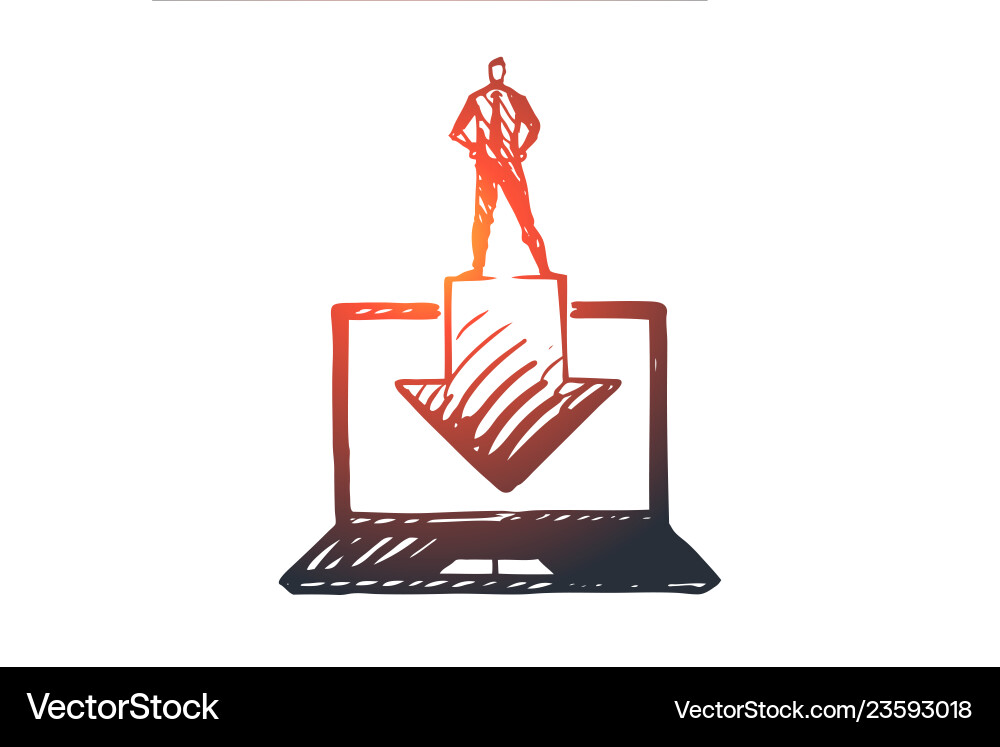 Download button internet computer technology vector image