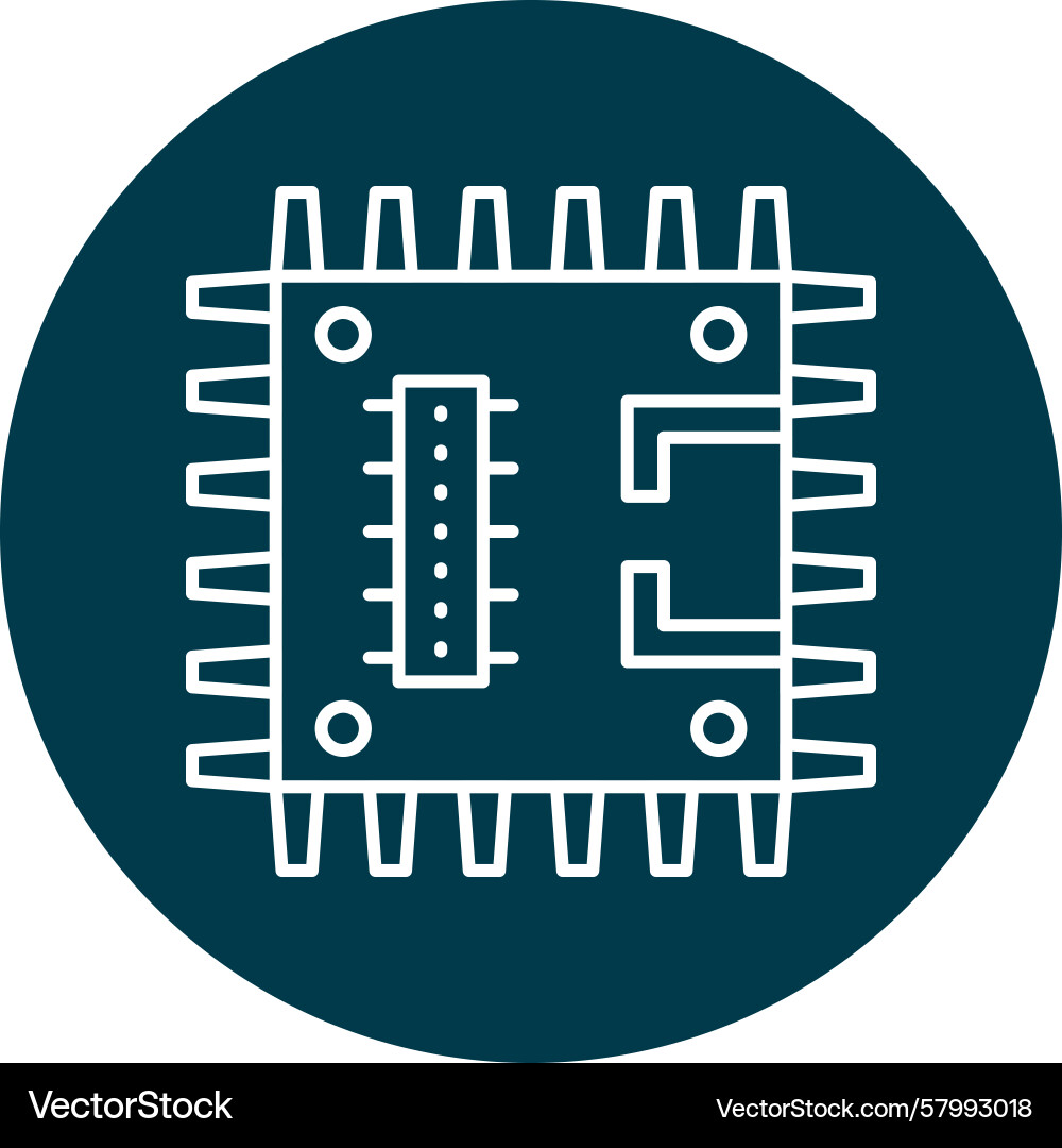 Electronic Circuit Board Pattern Vector Image