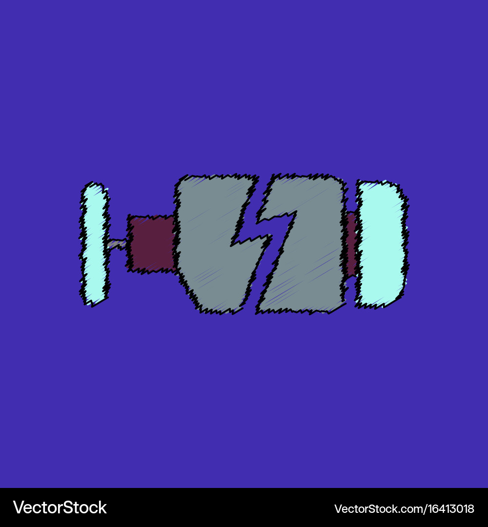 Flat icon design collection broken engine vector image