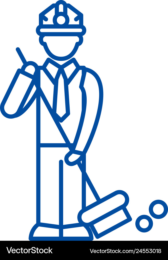Garbage collection line icon concept Garbage collection line icon concept vector image