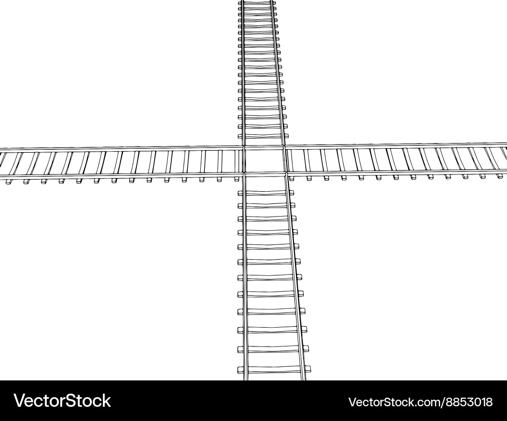 Image railway track vector image