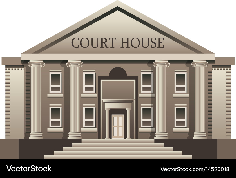 Courthouse Building Vector Isolated Courthouse Building Royalty Free Vector Image