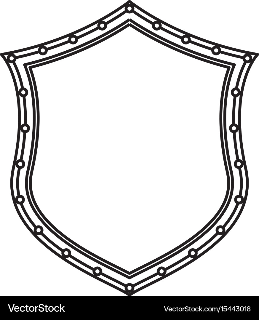 Isolated security shield vector image