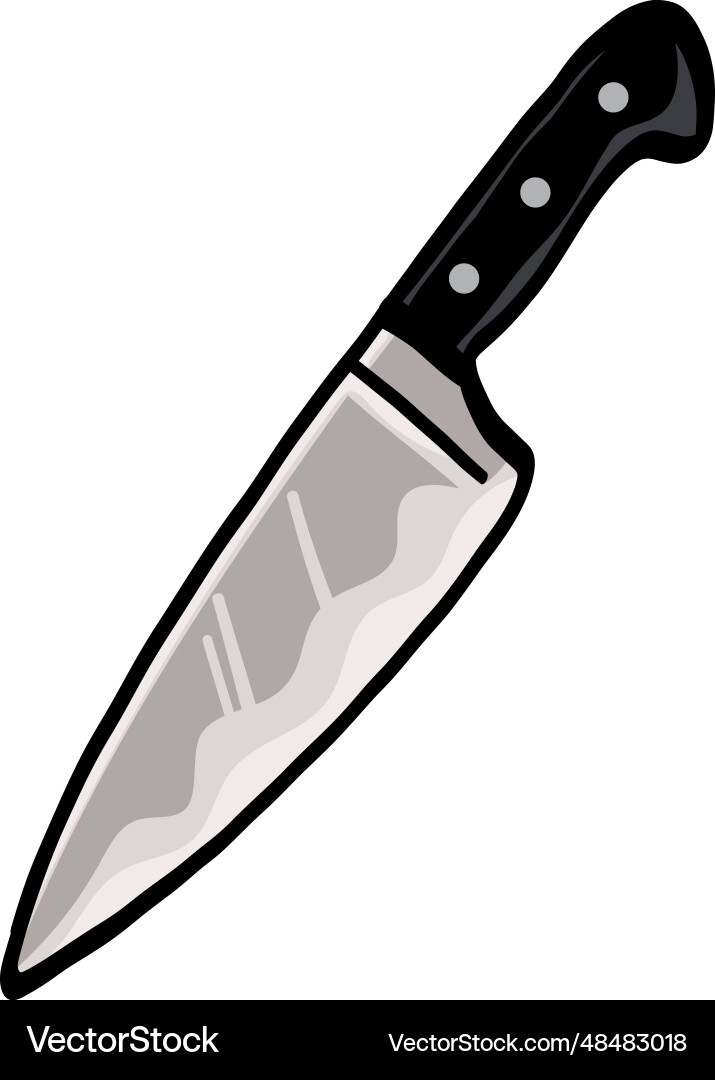 Kitchen knife drawing art Kitchen knife drawing art vector image