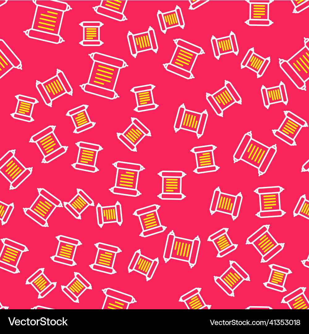 Line decree paper parchment scroll icon Line decree paper parchment scroll icon Vector Image