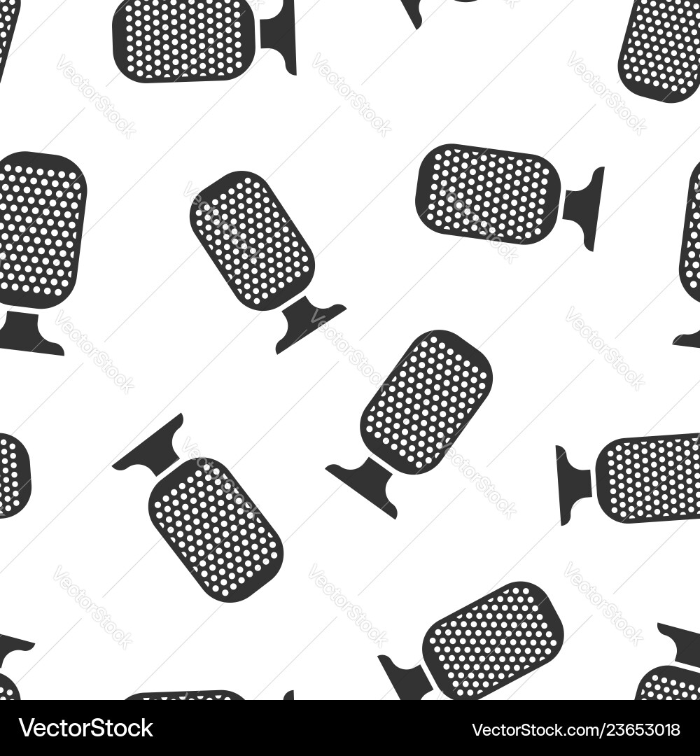 Microphone icon seamless pattern background mic Microphone icon seamless pattern background mic vector image