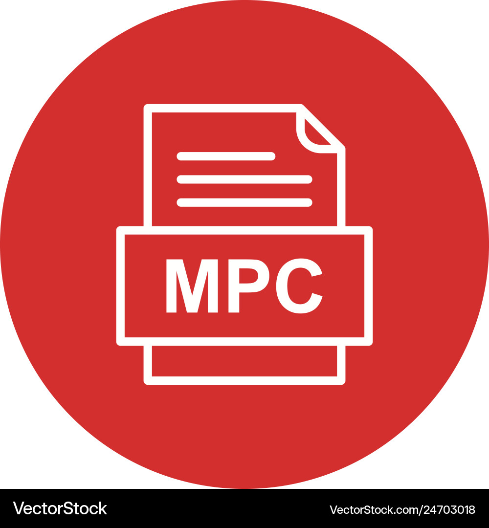 Mpc file document icon Vector Image