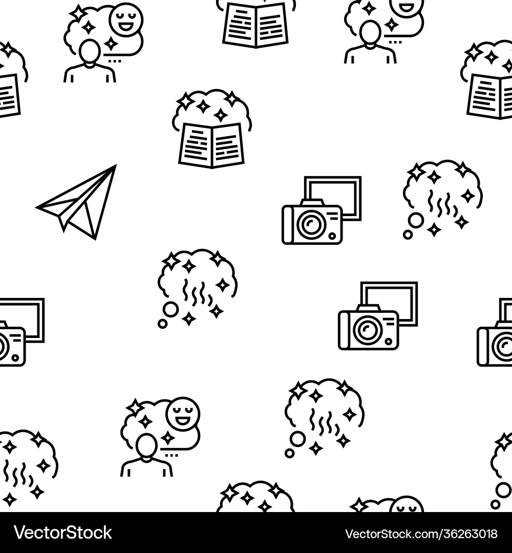 Nostalgia and memory seamless pattern Nostalgia and memory seamless pattern vector image