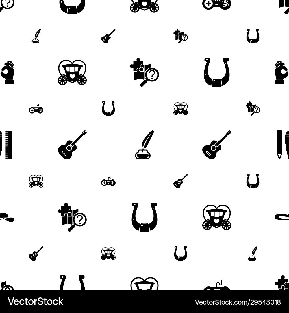 Retro icons pattern seamless included editable Retro icons pattern seamless included editable Vector Image