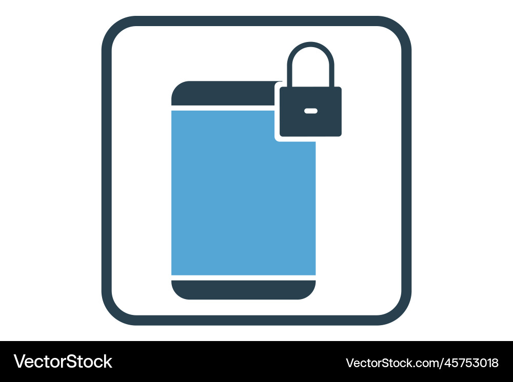 Secure system icon mobile phone Secure system icon mobile phone vector image