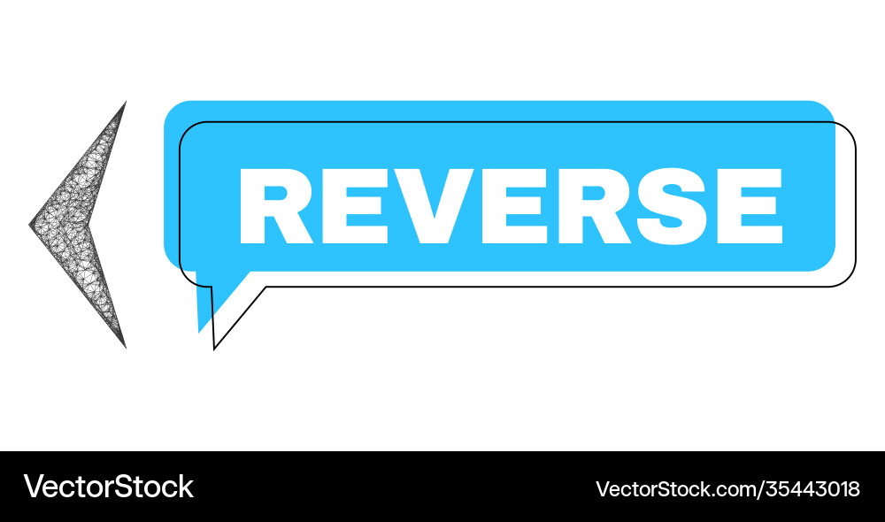 Shifted reverse speech bubble and net arrowhead Shifted reverse speech bubble and net arrowhead vector image