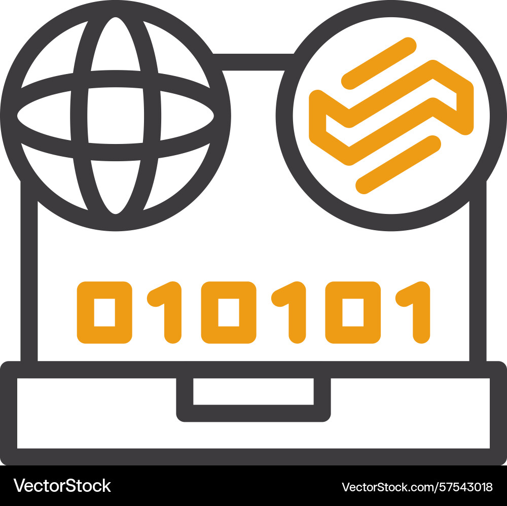Swift wave two color icon Vector Image