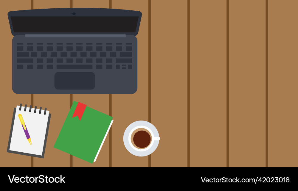 Workspace top view with copy space Workspace top view with copy space vector image