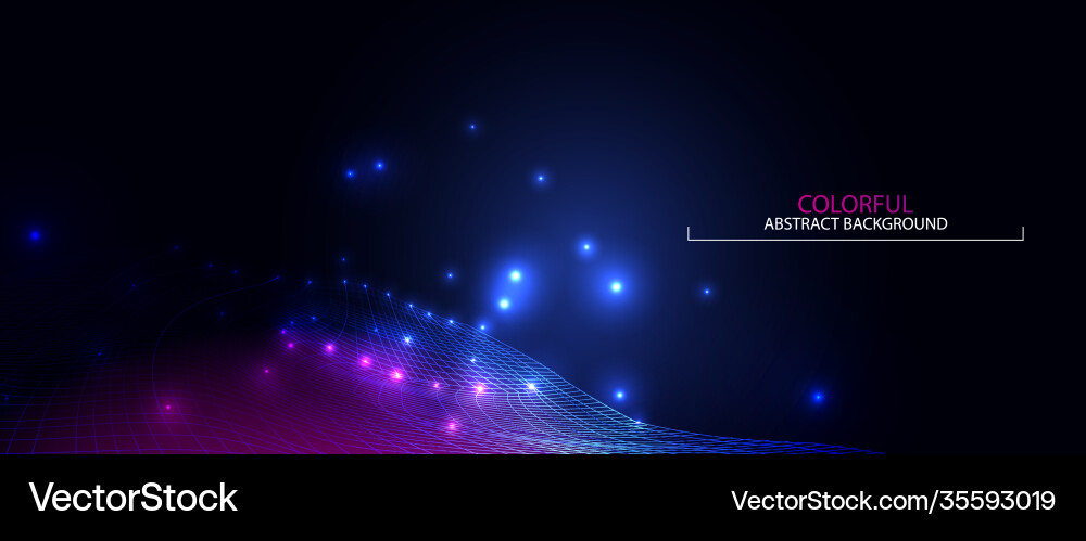 Abstract 3D Wave Grid Background Vector Image