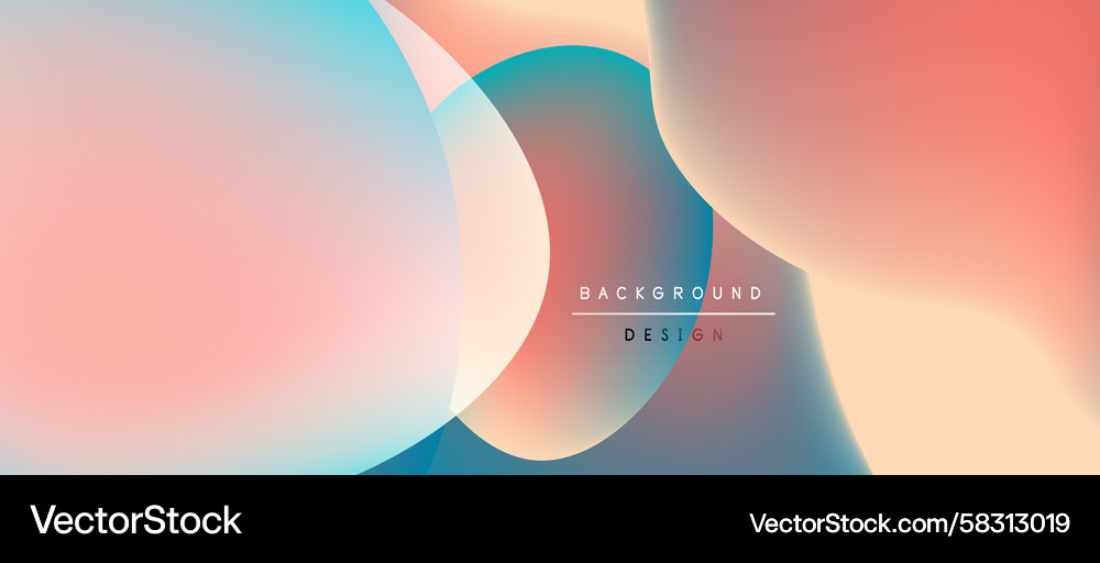 Abstract fluid shapes blend creating soft color Vector Image