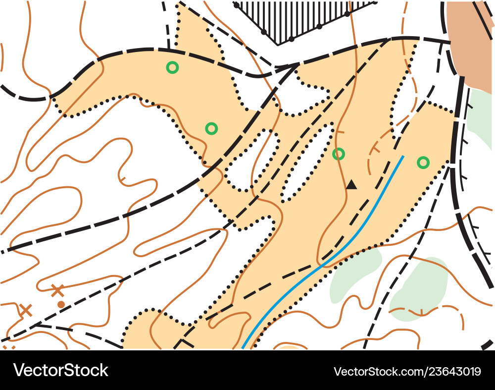 Abstract Topographic Map Fragment vector image