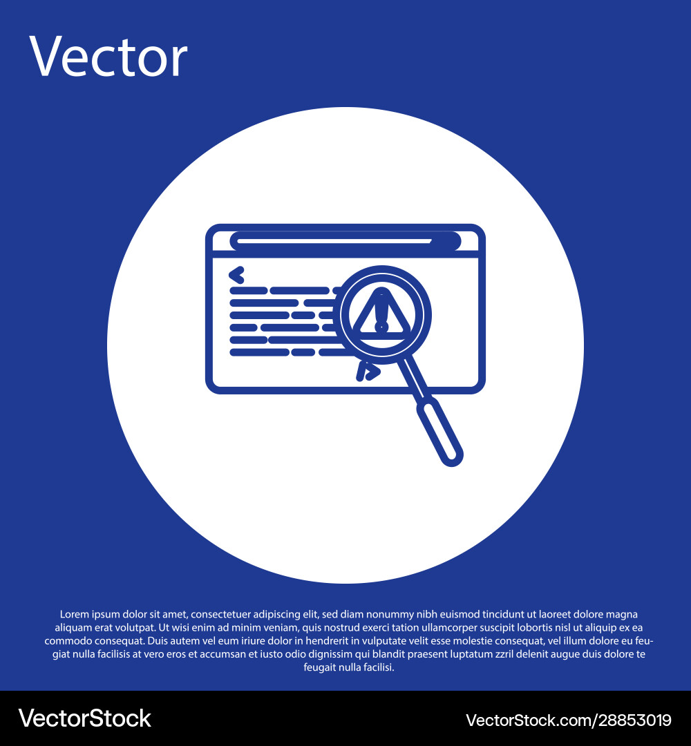 Blue line system bug concept icon isolated on Blue line system bug concept icon isolated on vector image