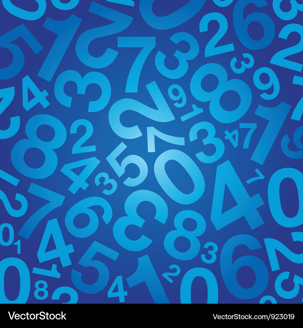Blue Number Background Vector Image