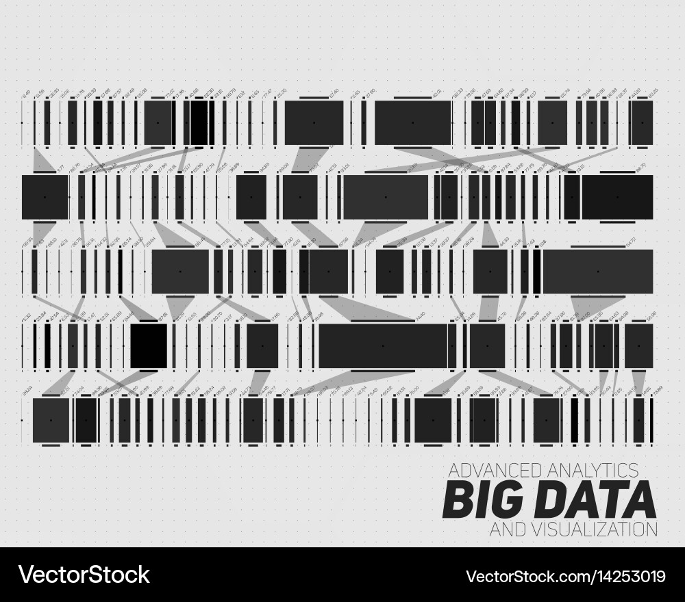 Complex Data Network Visualization vector image