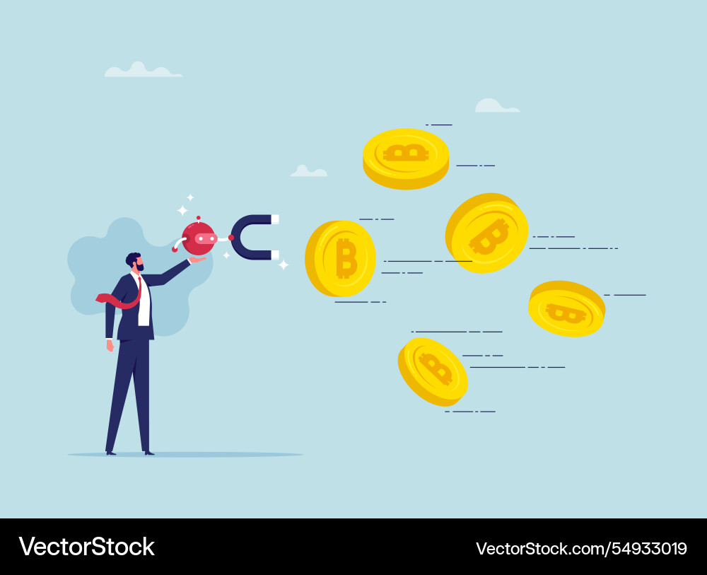 Concept of using ai makes money from Concept of using ai makes money from vector image