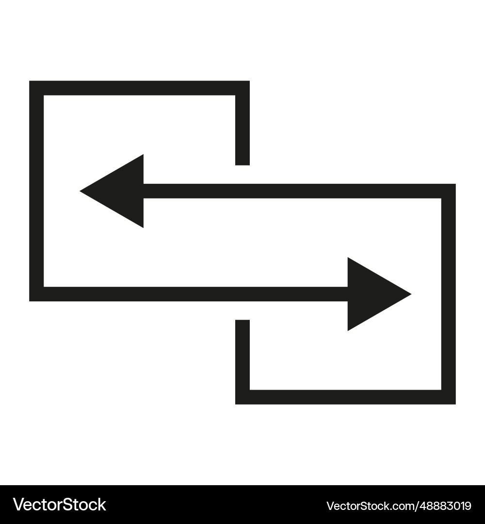 Direction arrows for transfer icon migration data Direction arrows for transfer icon migration data vector image