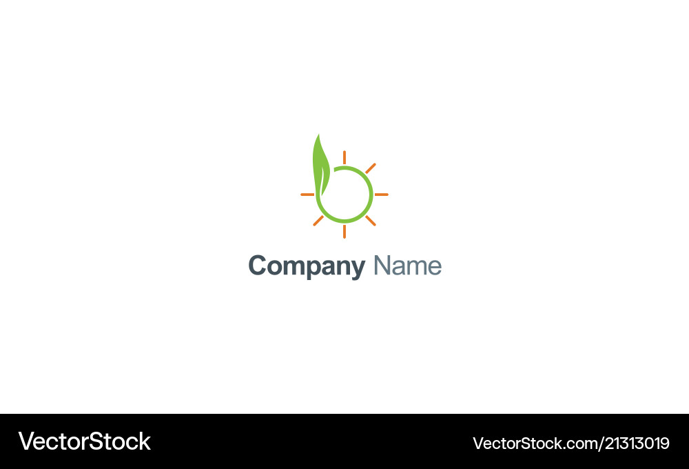 Grüne Blatt Sonne Glanz organisches Logo Grüne Blatt Sonne Glanz organisches Logo vektorbild