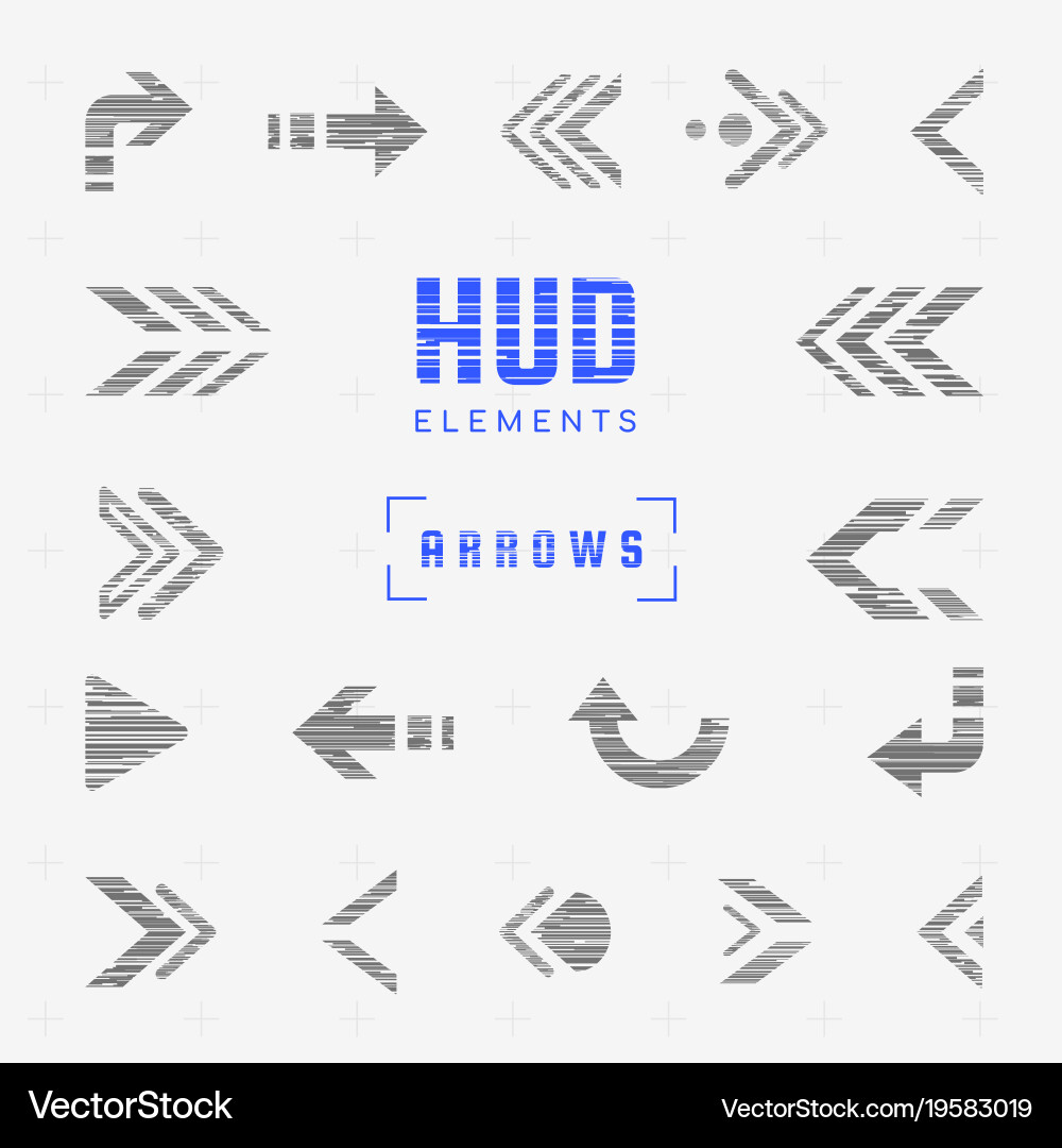 Navigation Pointer Set - UI Elements vector image