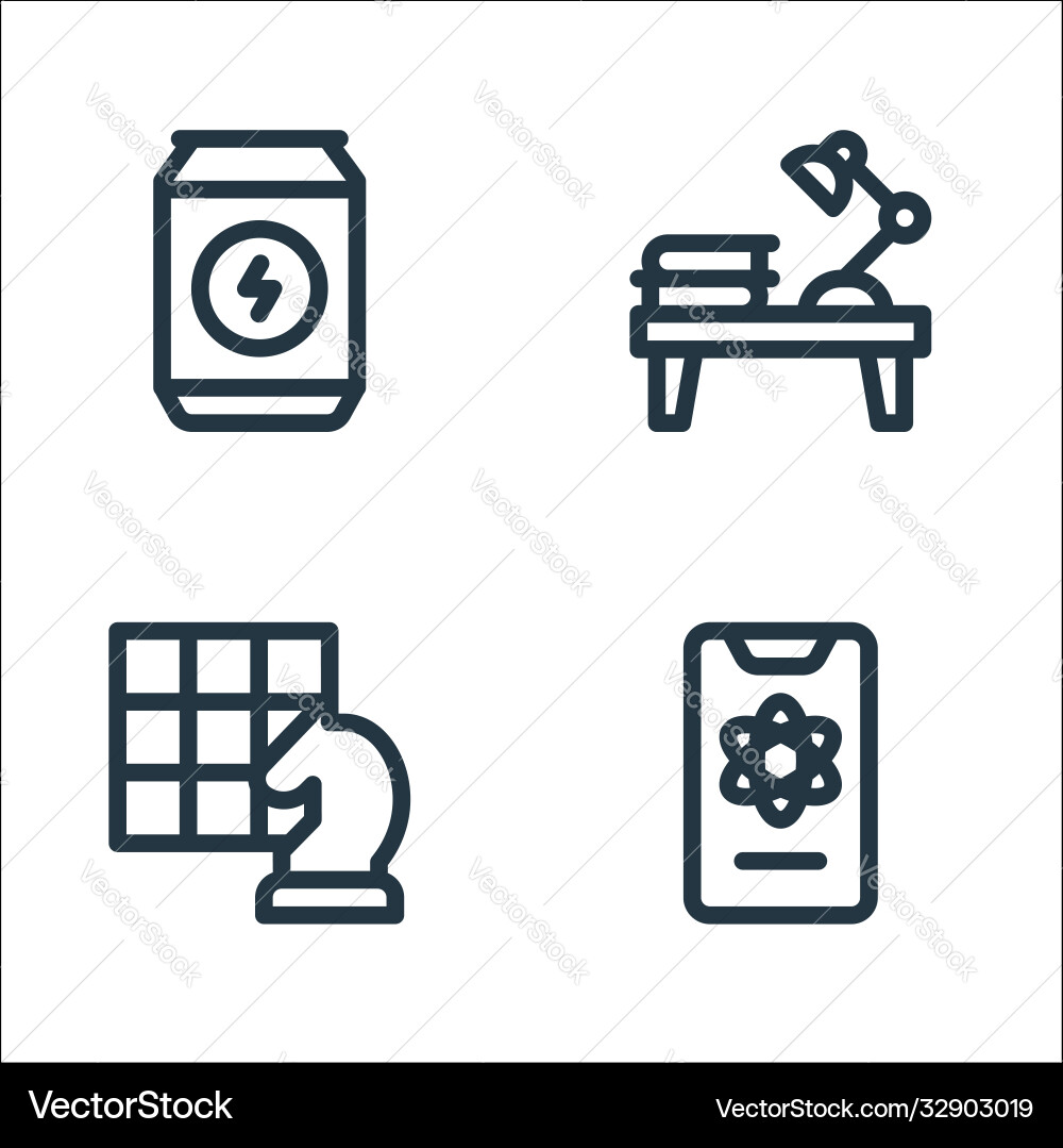 Nerd line icons linear set quality Nerd line icons linear set quality vector image