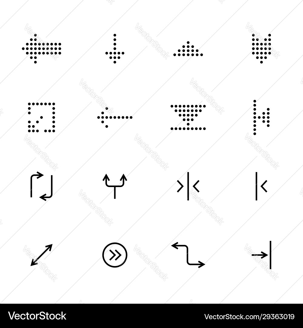 Schwarze Pfeile Symbol gesetzt Zeiger für die Navigation Schwarze Pfeile Symbol gesetzt Zeiger für die Navigation Vektorbild