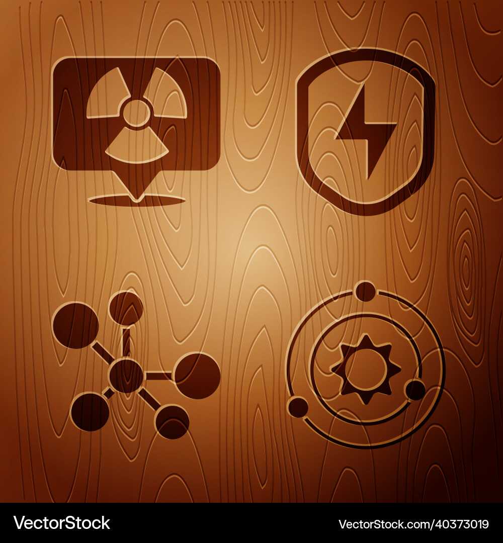 Set solar system radioactive in location Set solar system radioactive in location Vector Image