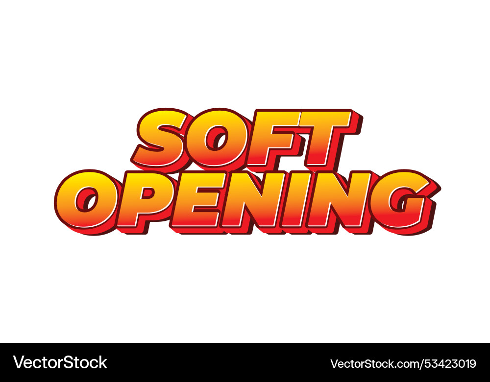 Soft opening text effect for digital ads with 3d Soft opening text effect for digital ads with 3d Vector Image