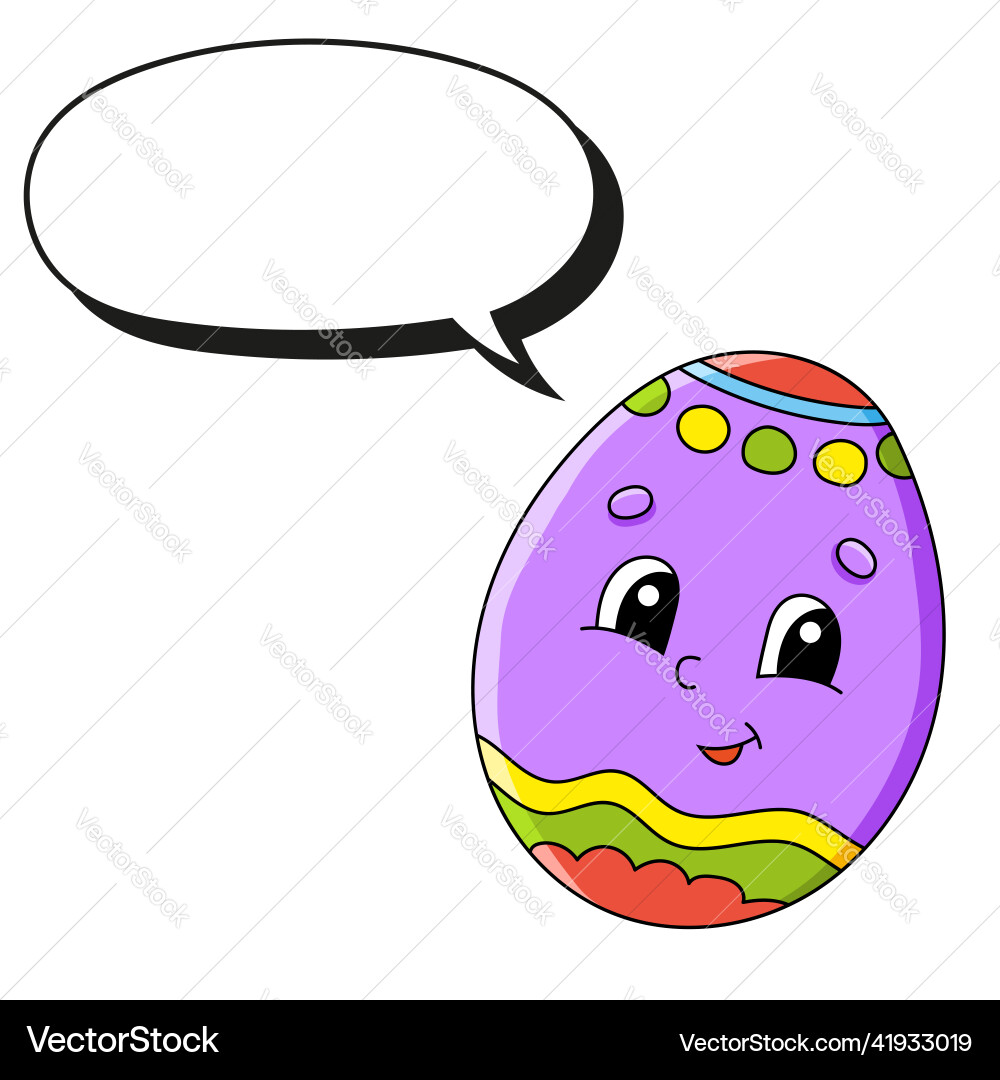 Speech bubble of different shape with a cute Speech bubble of different shape with a cute vector image