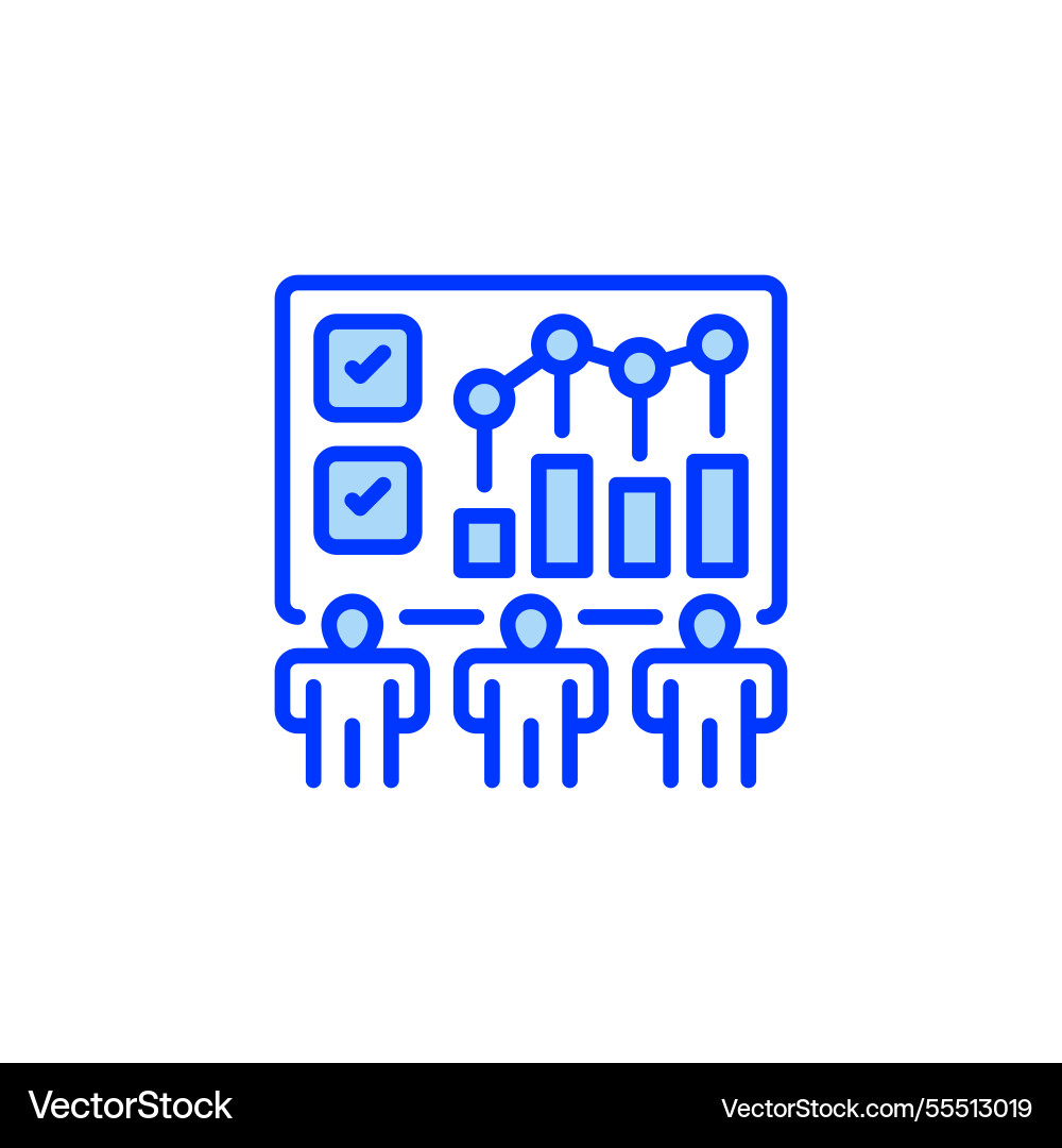 Training session filled line icon linear style Training session filled line icon linear style vector image