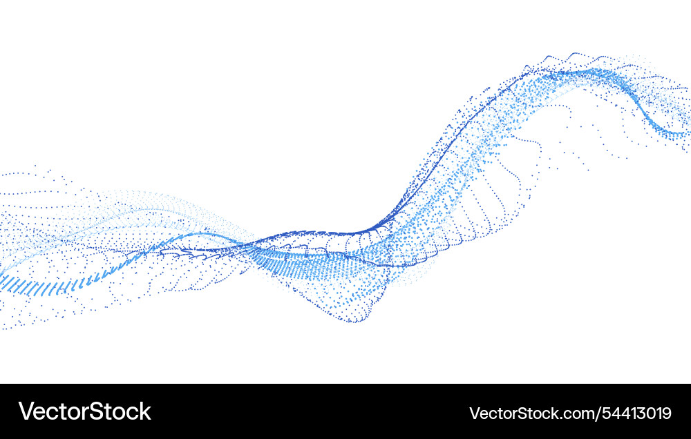 Wave of many lines flowing particles abstract Wave of many lines flowing particles abstract vector image