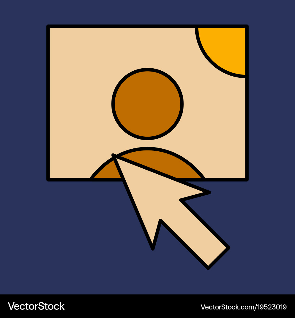 Web design elements picture mouse arrow icon vector image