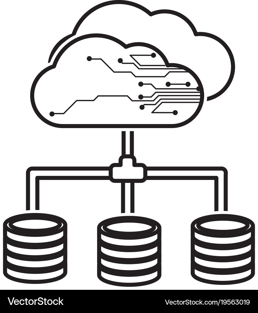 Web hosting design vector image