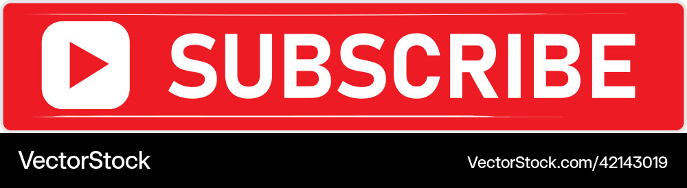 Youtube subscribe button design Vector Image