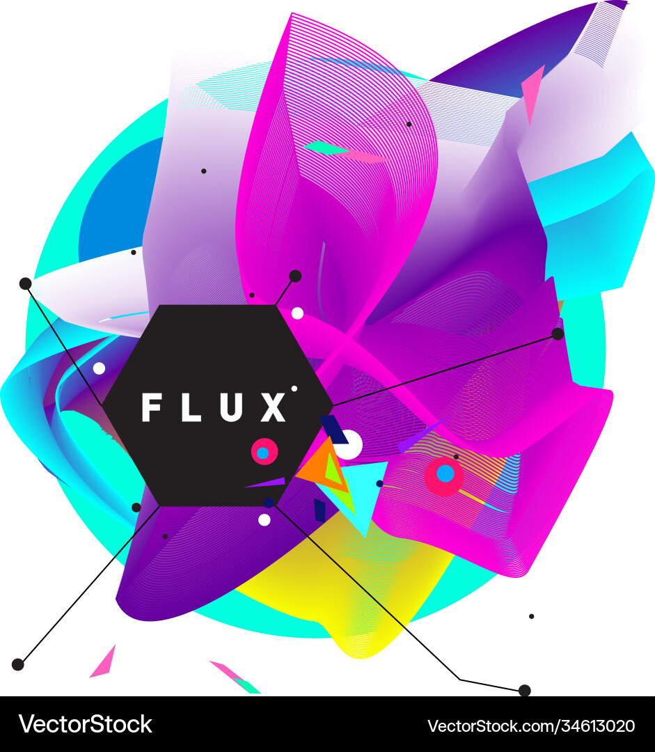 3d colorful wave background dynamic flux effect 3d colorful wave background dynamic flux effect Vector Image
