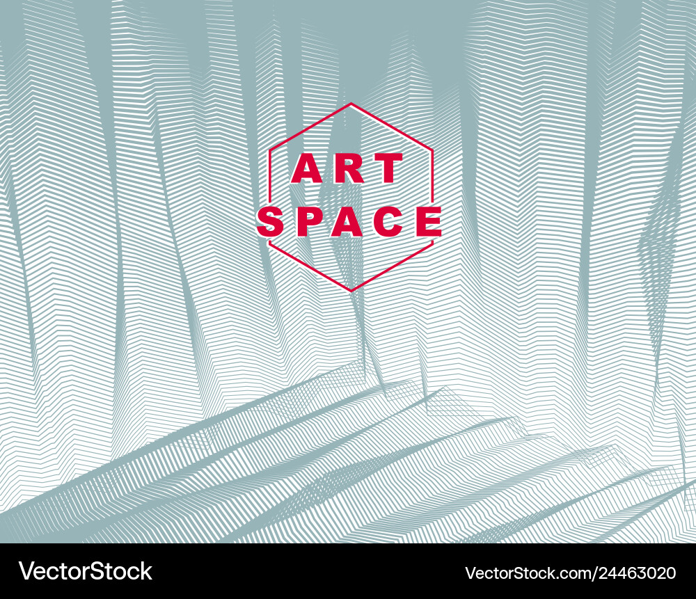 Abstract artistic background for design linear 3d Abstract artistic background for design linear 3d Vector Image