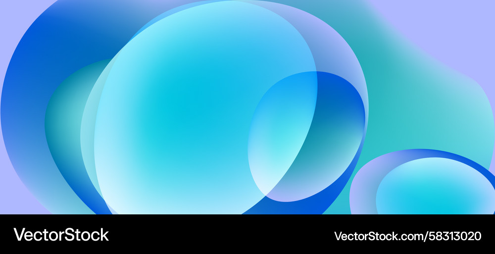 Abstract background features overlapping circles Vector Image