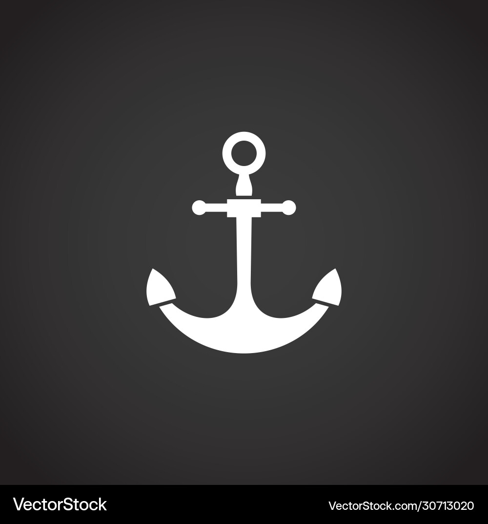 Anchor icon on background for graphic and web Vector Image