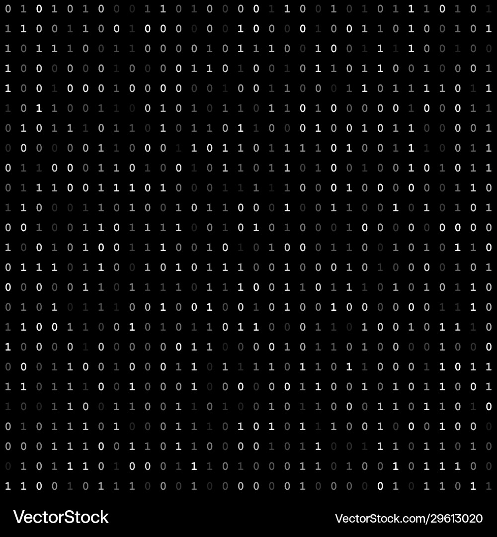 Binary code background vector image