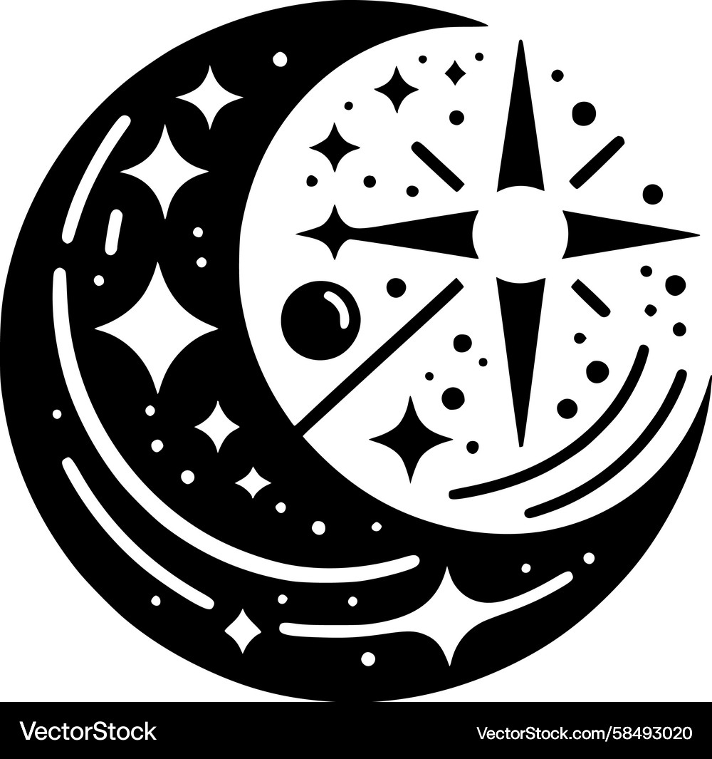 Celestial Navigation Symbol Vector Image