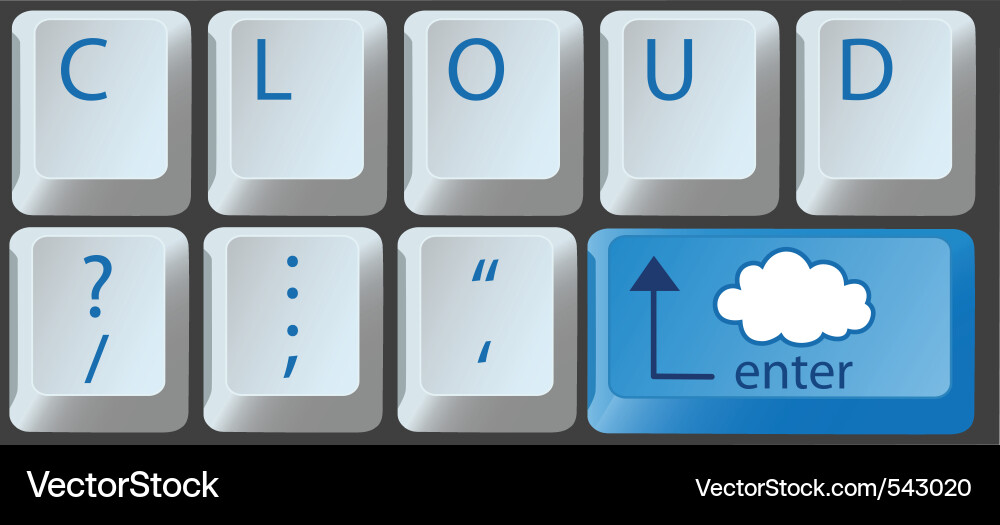 Cloud computing Vector Image