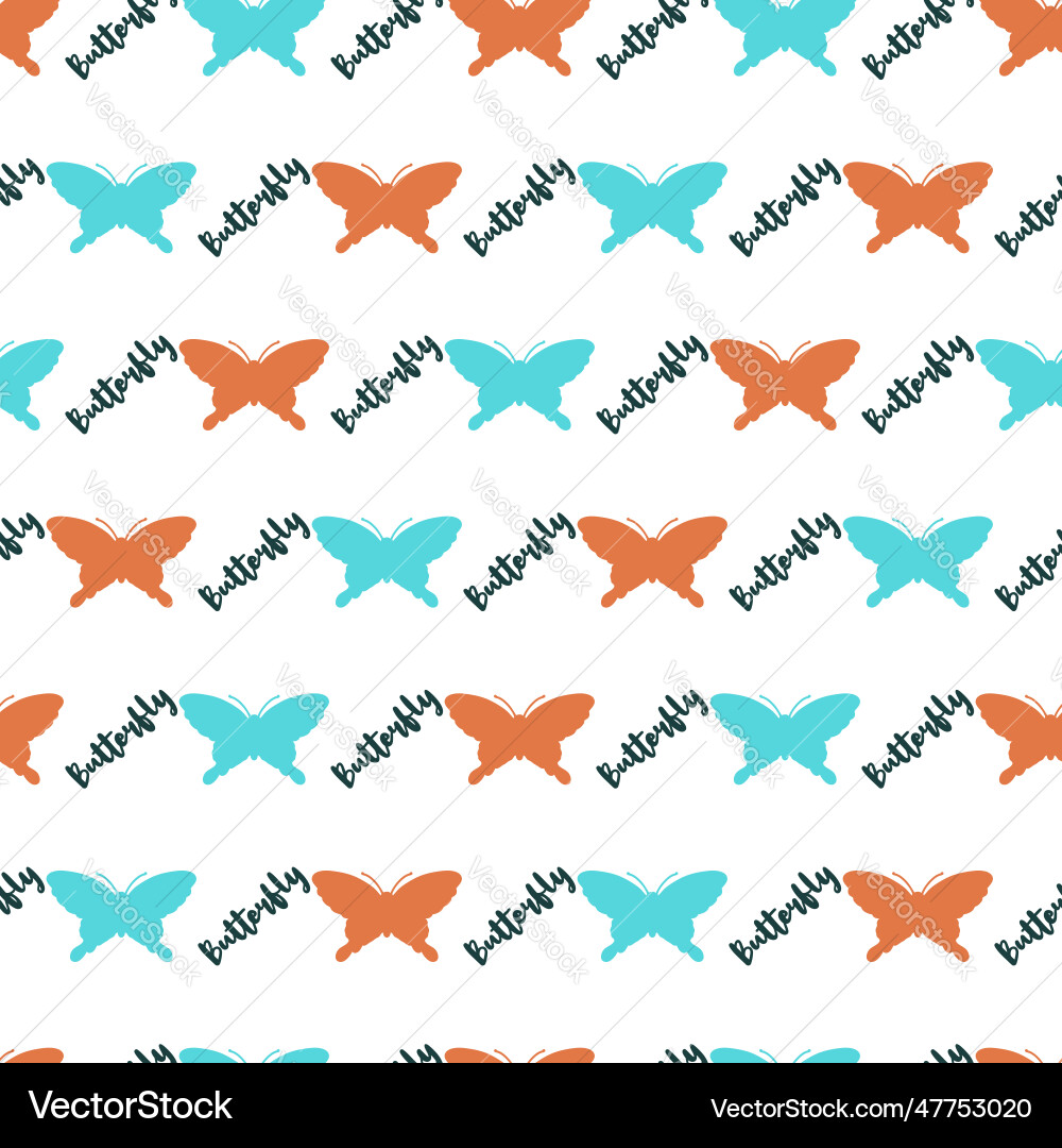 Colorful flutter summer butterflies pattern Colorful flutter summer butterflies pattern Vector Image