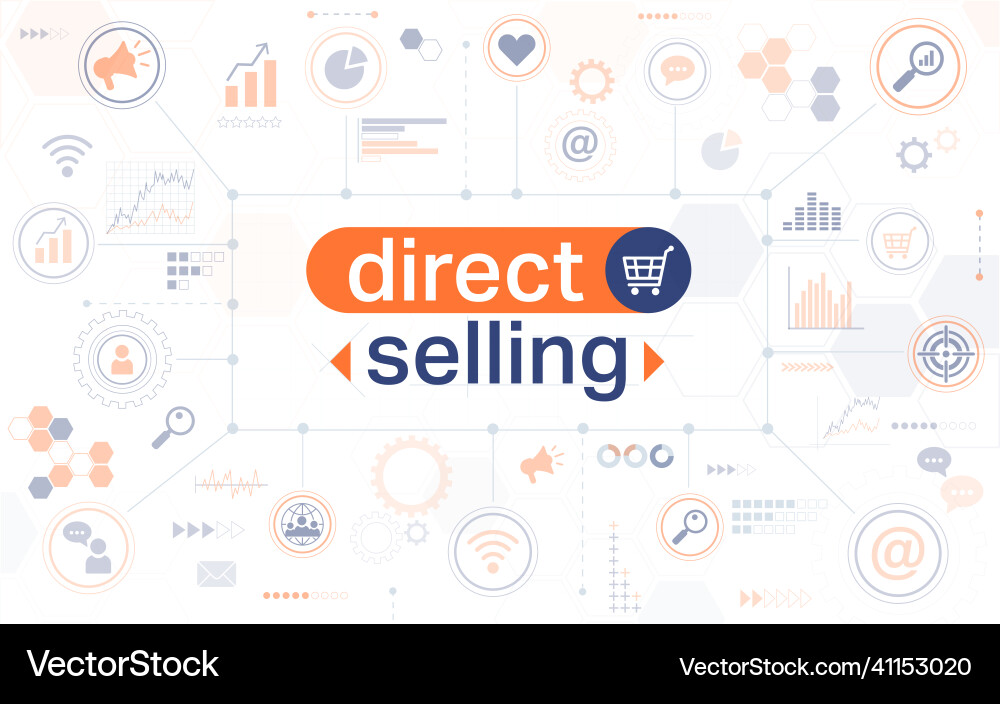 Direct selling horizontal web banner Direct selling horizontal web banner Vector Image