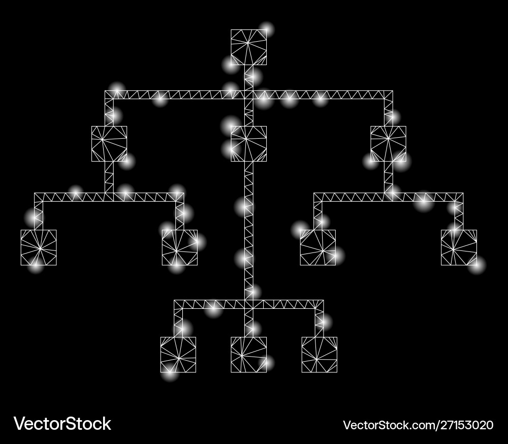 Flare mesh 2d algorithmic tree with spots Flare mesh 2d algorithmic tree with spots vector image